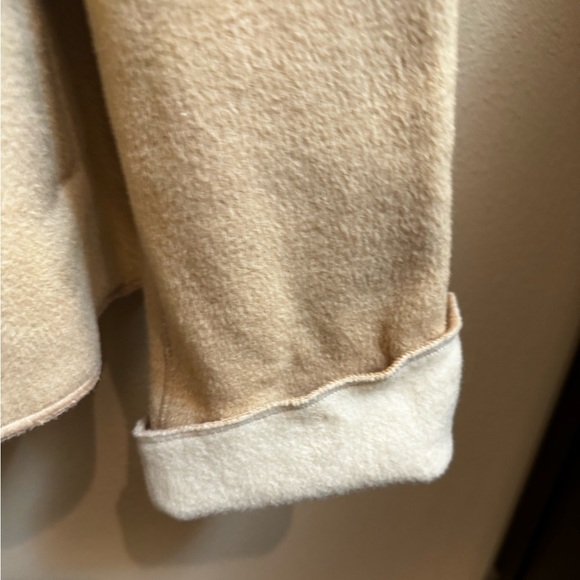 VINTAGE WOOL SIGRID OLSEN Women's Mock Turtleneck Jacket Tan Button Pockets SZ L - Picture 17 of 17